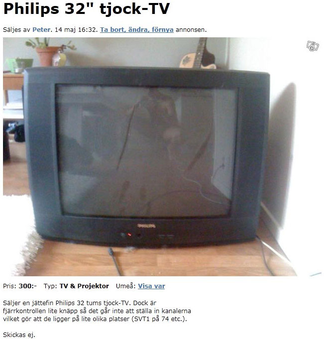 Philips 32" tjock-TV