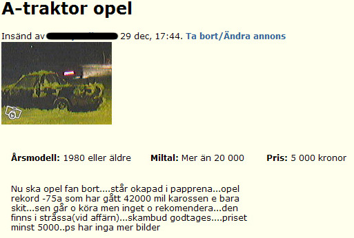 A-traktor opel