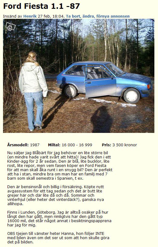 Ford Fiesta 1.1 -87