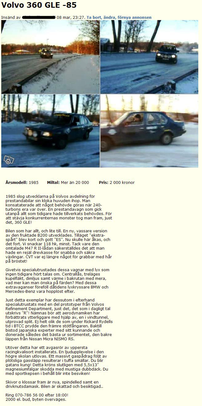 Volvo 360 GLE -85