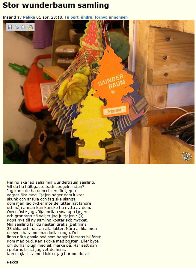 Stor wunderbaum samling