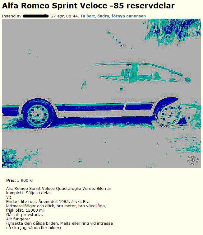 Alfa Romeo Sprint Veloce..