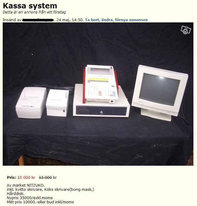Kassa system