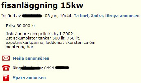 fisanläggning 15kw