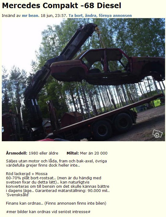 Mercedes Compakt -68 Diesel