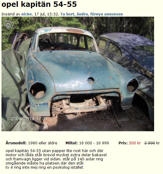 opel kapitän 54-55