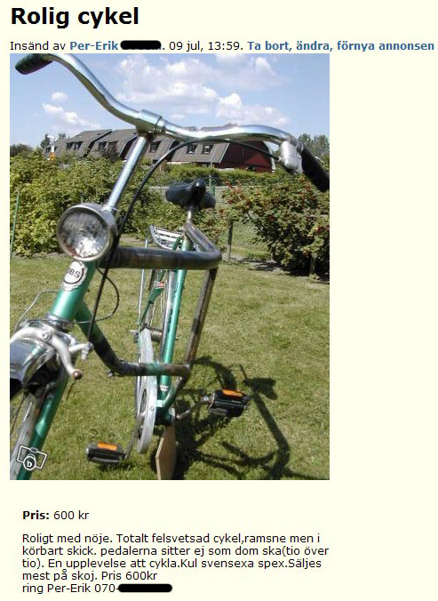 Rolig cykel