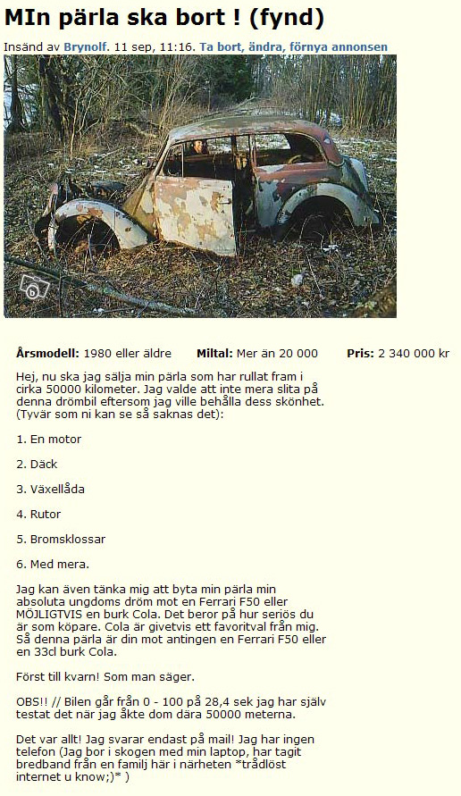 MIn pärla ska bort ! (fynd)