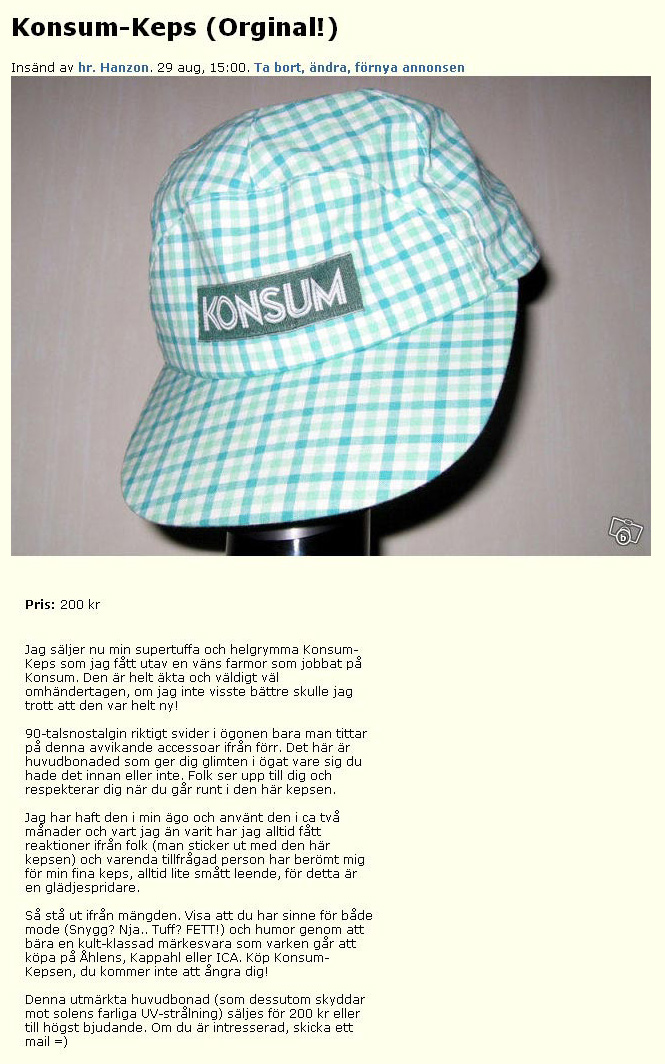 Konsum-Keps (Orginal!)