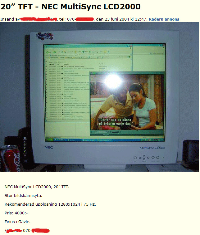 20" TFT - NEC MultiSync LCD2000