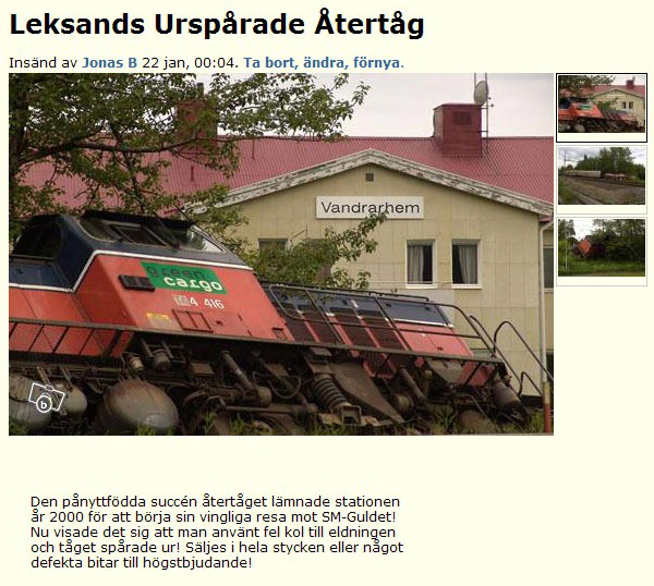 Leksands Urspårade Återtåg