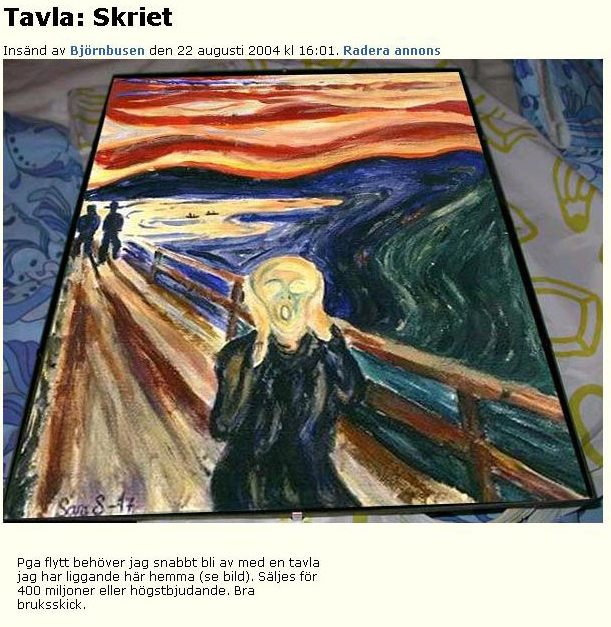 Tavla: Skriet