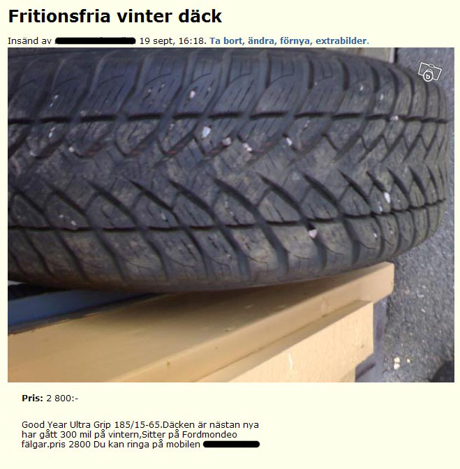 Fritionsfria vinter däck