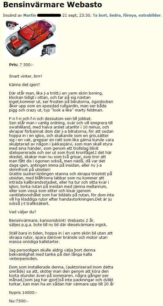 Bensinvärmare Webasto