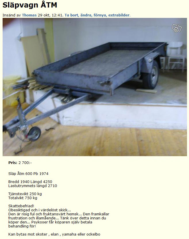 Släpvagn ÅTM