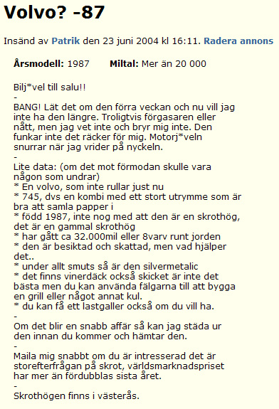 Volvo? -87