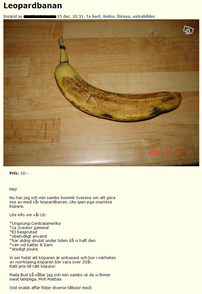 Leopardbanan (Överdriven/tråkig)