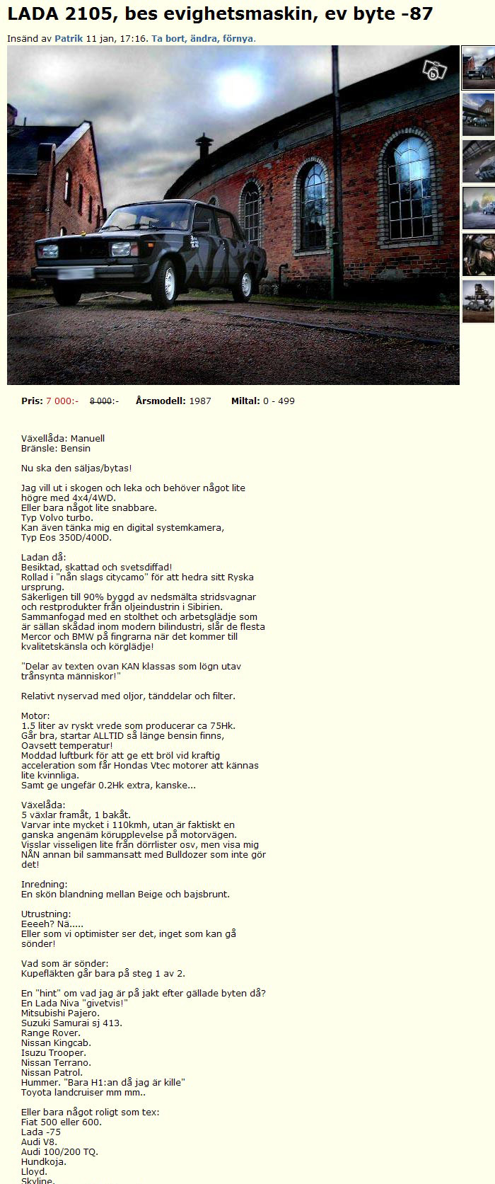 LADA 2105, bes.. (Överdriven/tråkig)