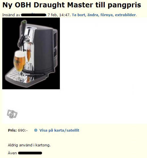 Ny OBH Draught Master till pangpris
