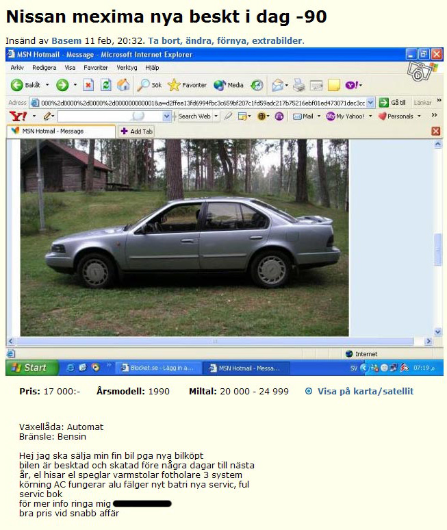Nissan mexima nya beskt i dag -90