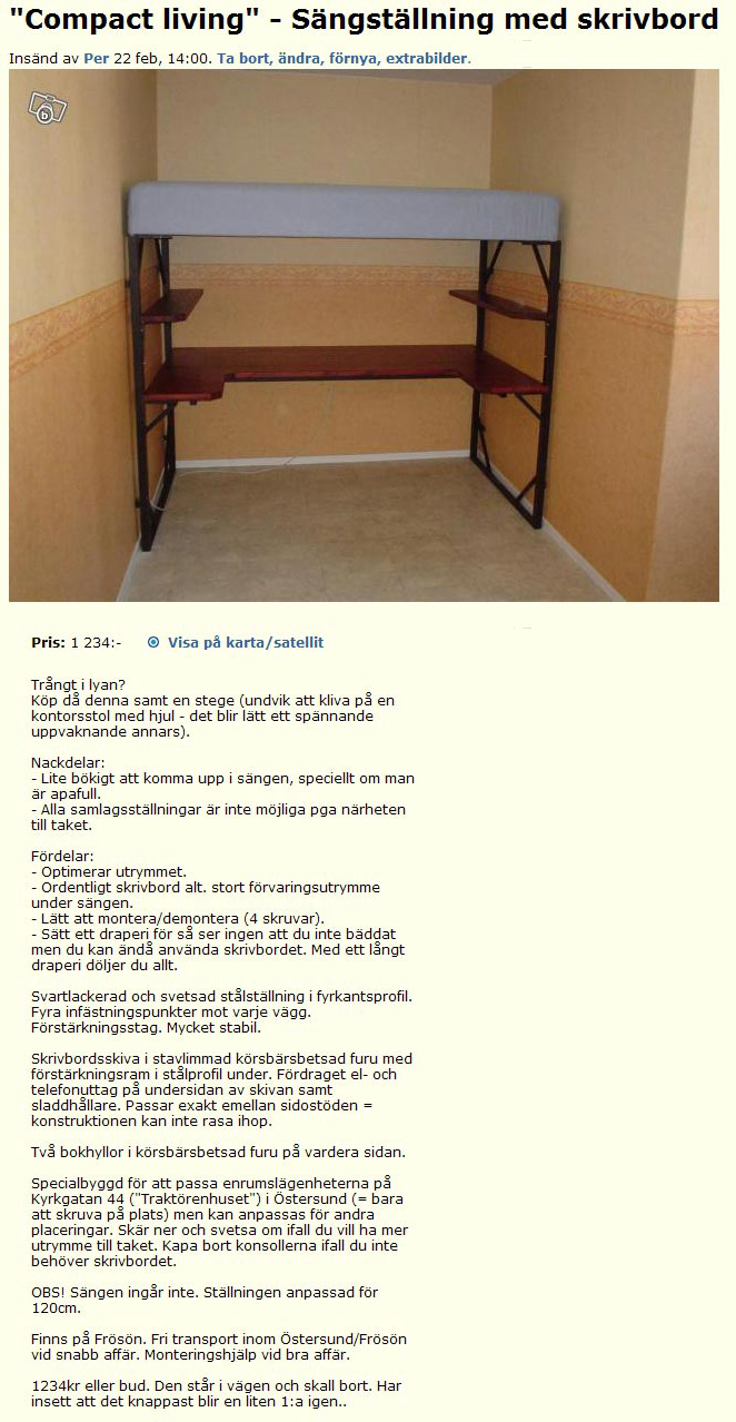 "Compact living" - Sängställning med..