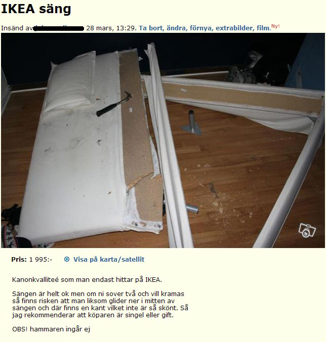 IKEA säng
