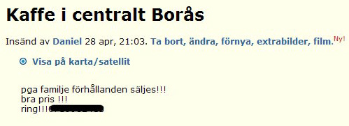 Kaffe i centralt Borås
