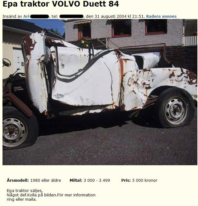 Epa traktor VOLVO Duett 88