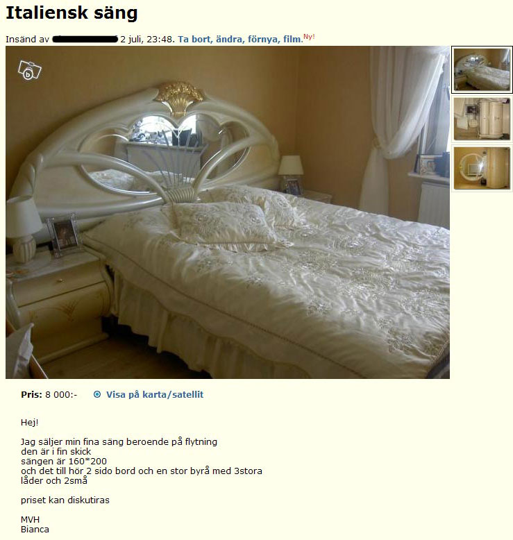 Italiensk säng