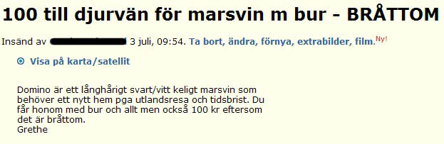 100 till djurvän för marsvin m bur..