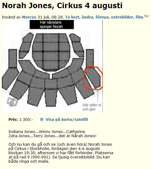 Norah Jones, Cirkus 4 augusti