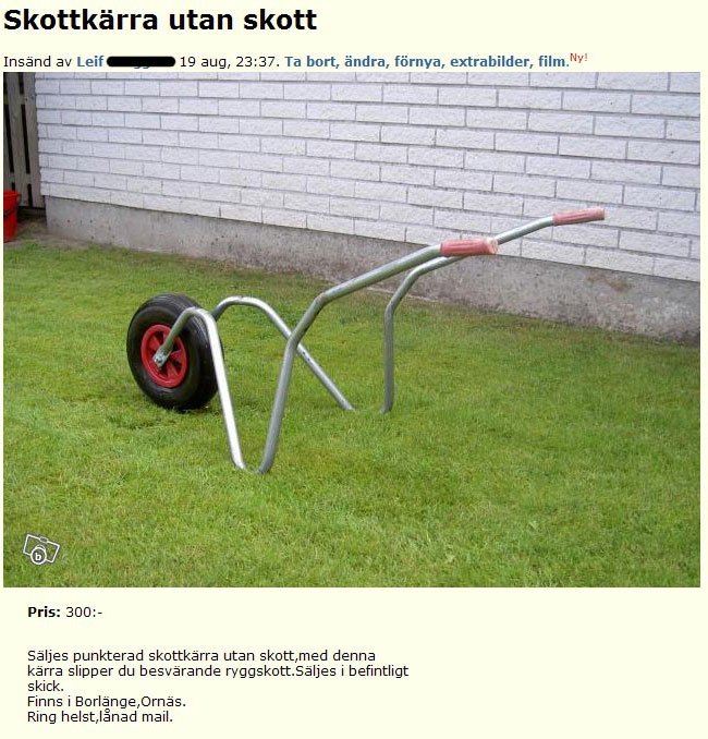 Skottkärra utan skott