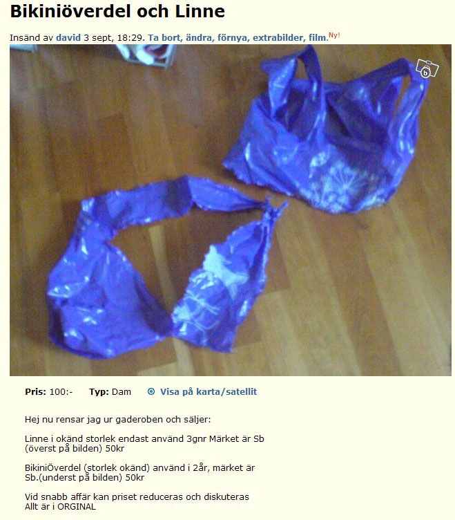 Bikiniöverdel och Linne