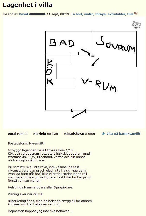 Lägenhet i villa