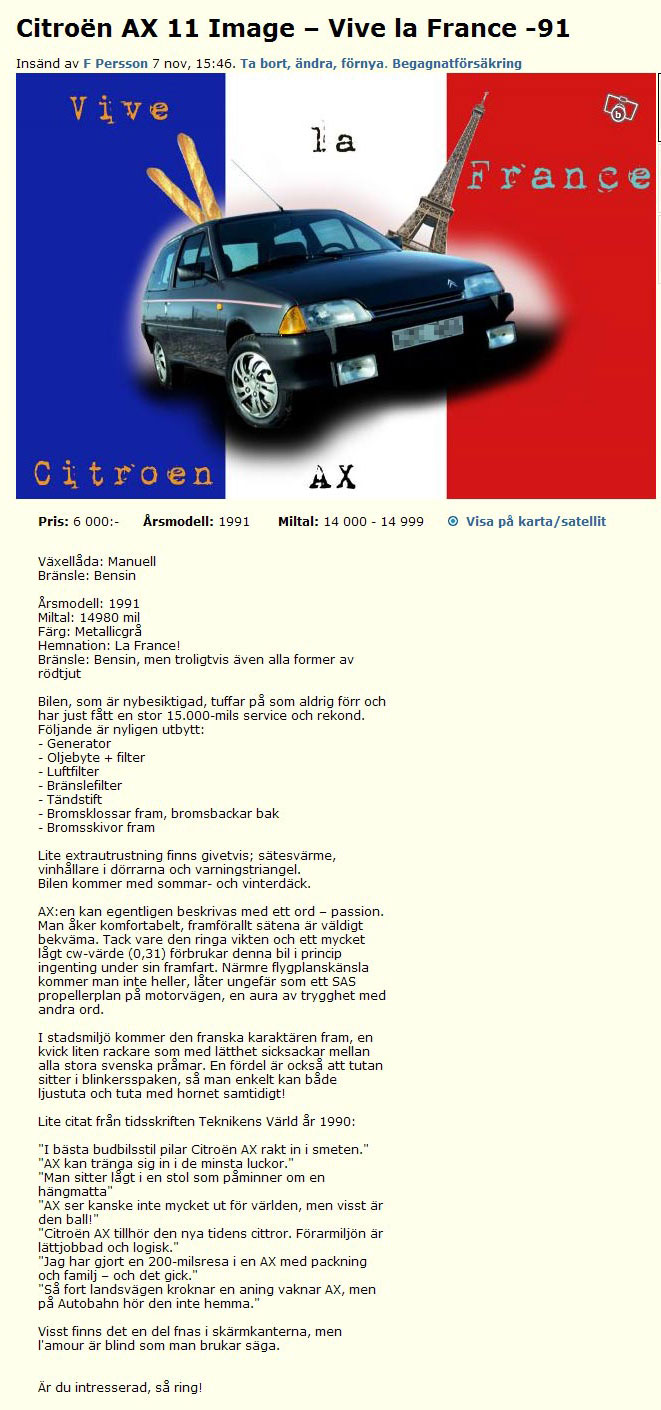 Citroën AX 11 Image - Vive la France -91