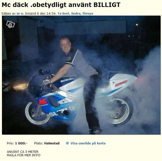 Mc däck .obetydligt använt BILLIGT