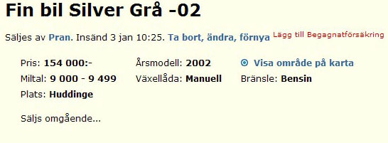 Fin bil Silver Grå -02