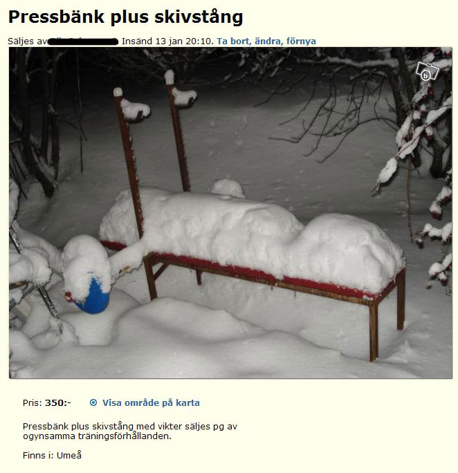 Pressbänk plus skivstång