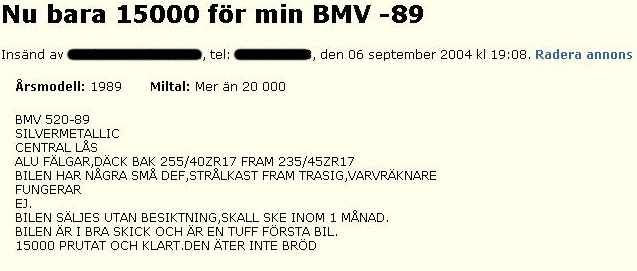 Nu bara 15000 för min BMW -89