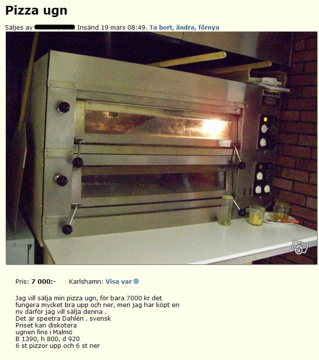 Pizza ugn