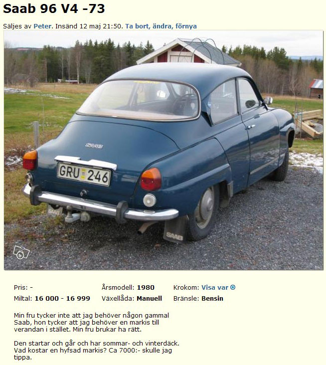 Saab 96 V4 -73