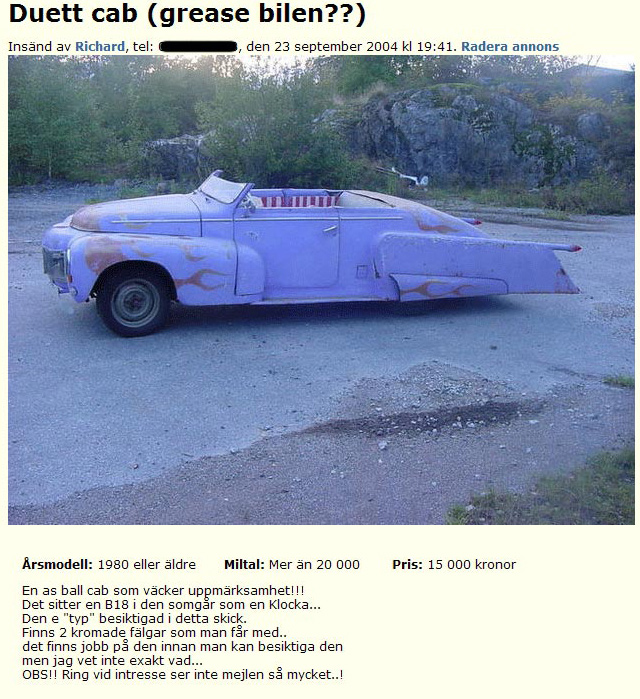 Duett cab (grease bilen??)