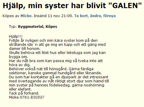 Hjälp, min syster har blivit "GALEN"