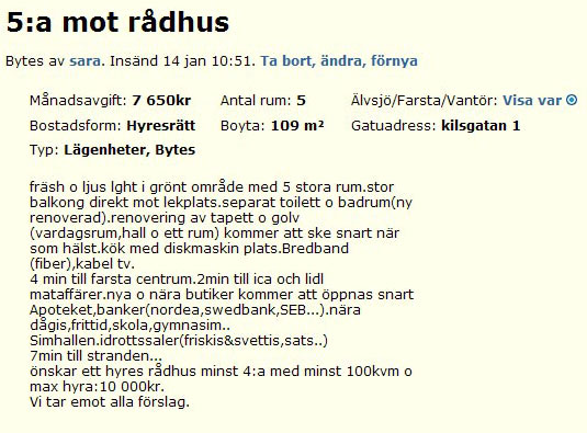 5:a mot rådhus
