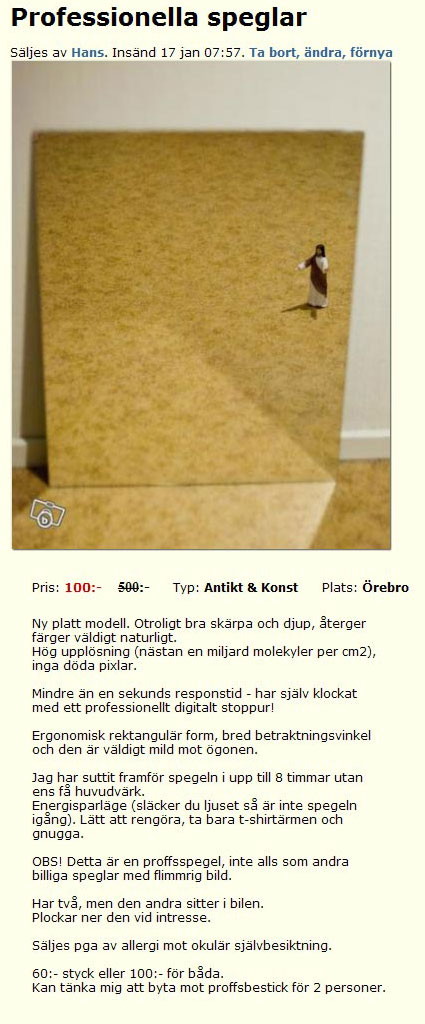 Professionella speglar