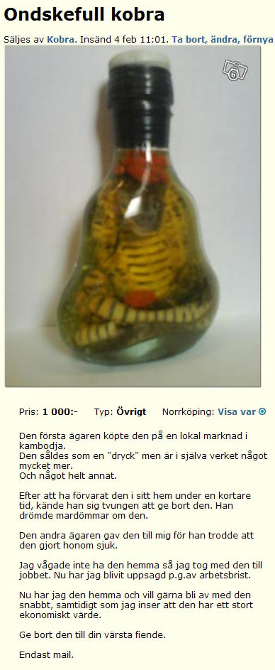 Ondskefull kobra