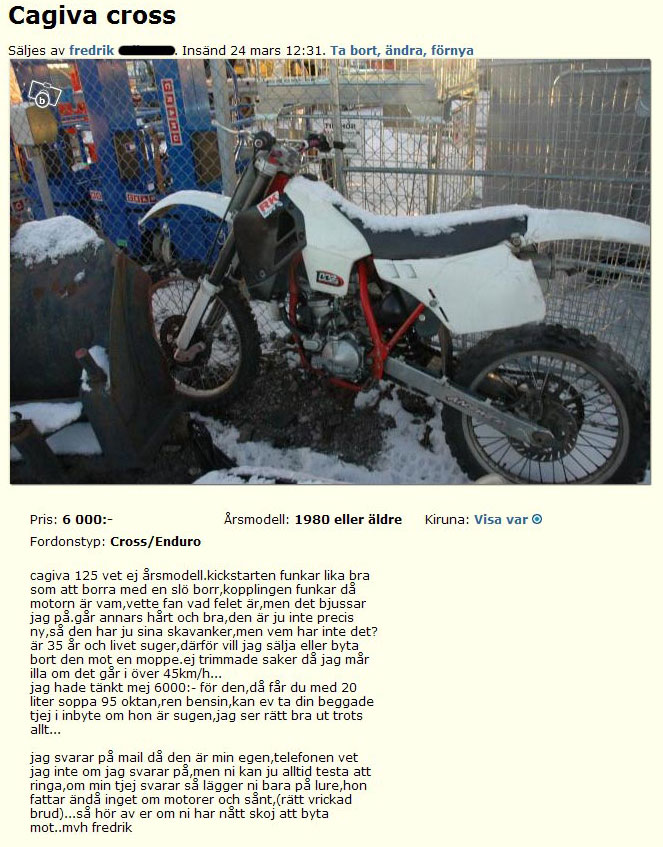 Cagiva cross