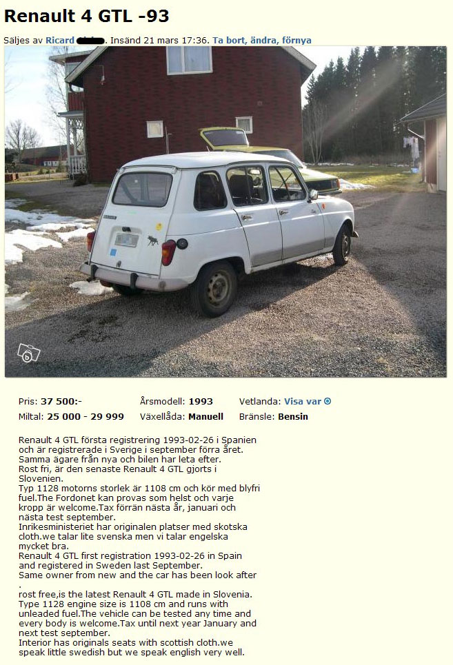 Renault 4 GTL -93