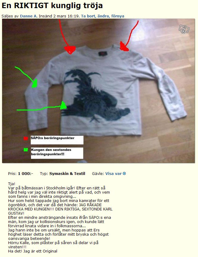 En RIKTIGT kunglig tröja