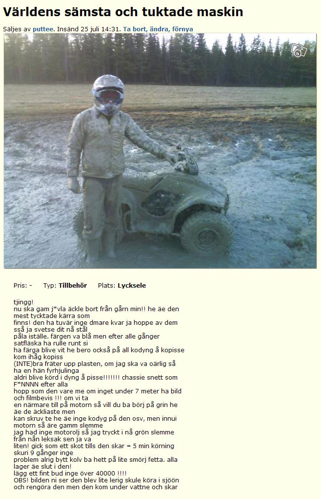 Världens sämsta och tuktade maskin